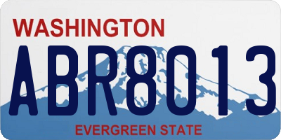 WA license plate ABR8013