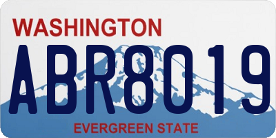 WA license plate ABR8019