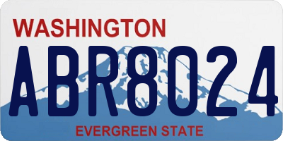 WA license plate ABR8024