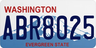 WA license plate ABR8025