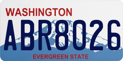 WA license plate ABR8026