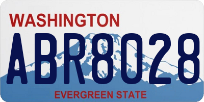 WA license plate ABR8028