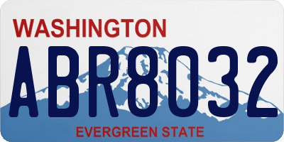 WA license plate ABR8032