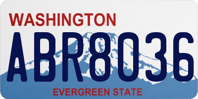 WA license plate ABR8036