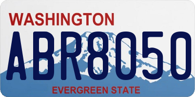 WA license plate ABR8050