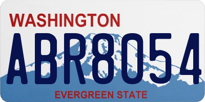 WA license plate ABR8054
