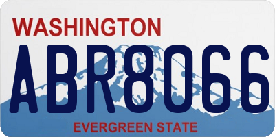 WA license plate ABR8066