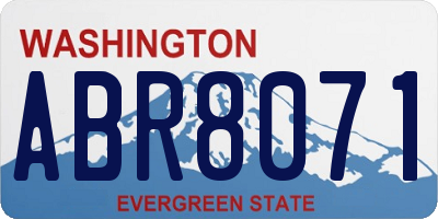 WA license plate ABR8071