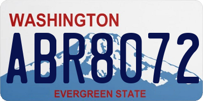 WA license plate ABR8072