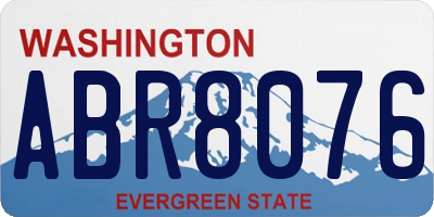 WA license plate ABR8076