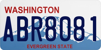 WA license plate ABR8081