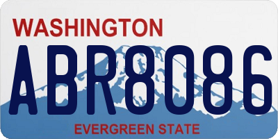 WA license plate ABR8086