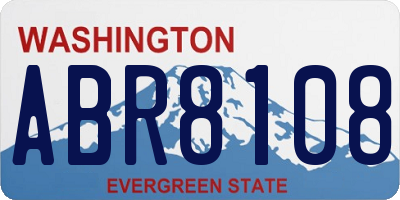 WA license plate ABR8108