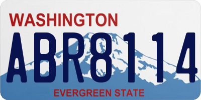 WA license plate ABR8114