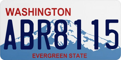 WA license plate ABR8115