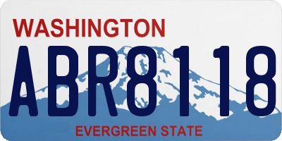 WA license plate ABR8118