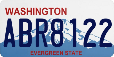 WA license plate ABR8122