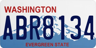 WA license plate ABR8134