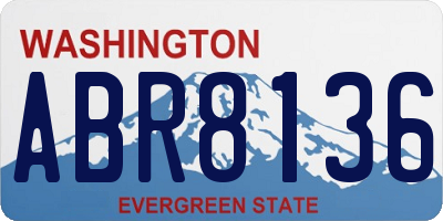 WA license plate ABR8136