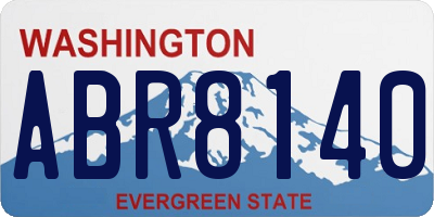 WA license plate ABR8140