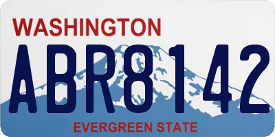 WA license plate ABR8142