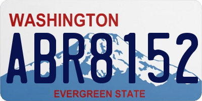WA license plate ABR8152