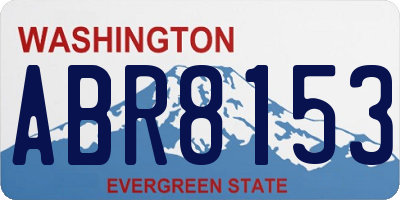WA license plate ABR8153