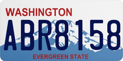 WA license plate ABR8158