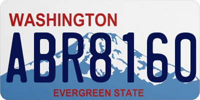 WA license plate ABR8160