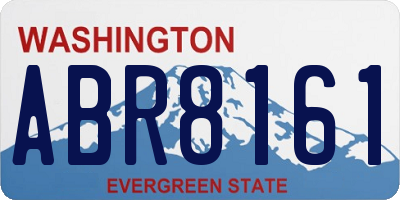 WA license plate ABR8161