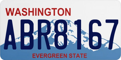 WA license plate ABR8167