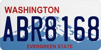 WA license plate ABR8168