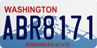 WA license plate ABR8171