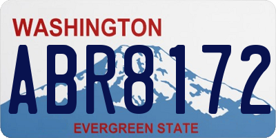 WA license plate ABR8172