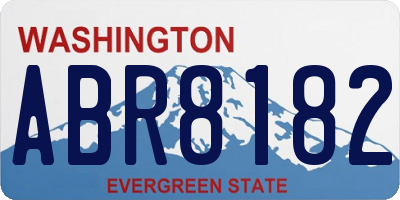 WA license plate ABR8182