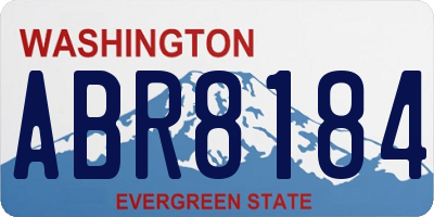 WA license plate ABR8184