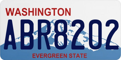 WA license plate ABR8202