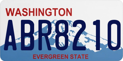 WA license plate ABR8210