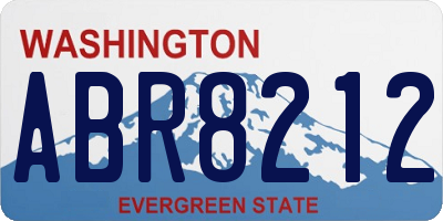 WA license plate ABR8212