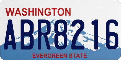 WA license plate ABR8216