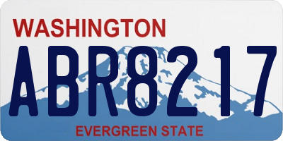WA license plate ABR8217