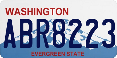 WA license plate ABR8223