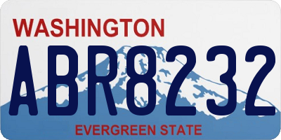 WA license plate ABR8232