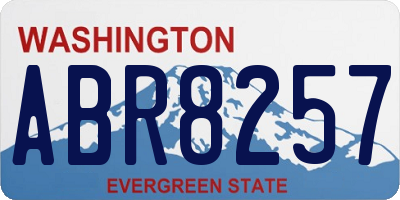 WA license plate ABR8257