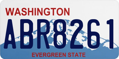 WA license plate ABR8261