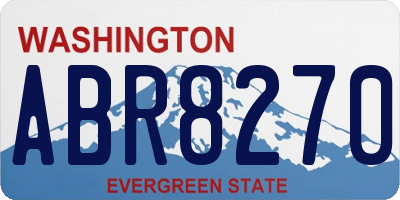 WA license plate ABR8270