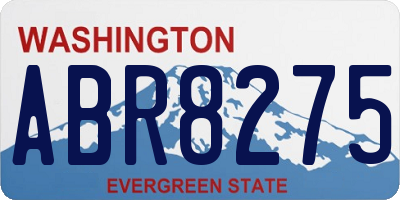 WA license plate ABR8275