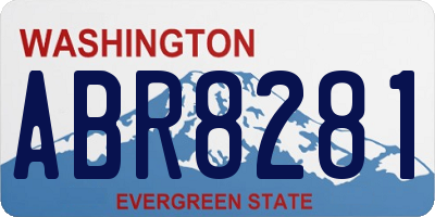 WA license plate ABR8281
