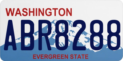 WA license plate ABR8288