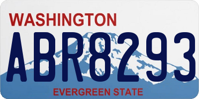 WA license plate ABR8293